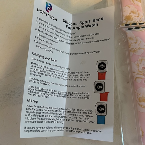 Apple Watch band pink floral. NWT. - Picture 5 of 6